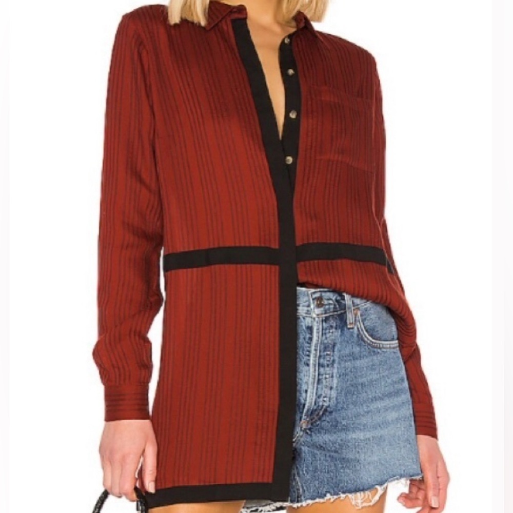 House of Harlow 1960 x REVOLVE Marie Blouse in Spice Red